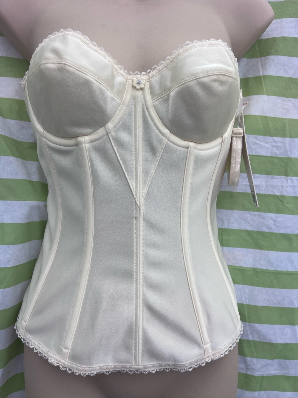 Dominique Ivory Strapless Bustier Corset